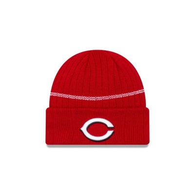 Red Cincinnati Reds Hat - New Era MLB Sport Knit Beanie USA3897152